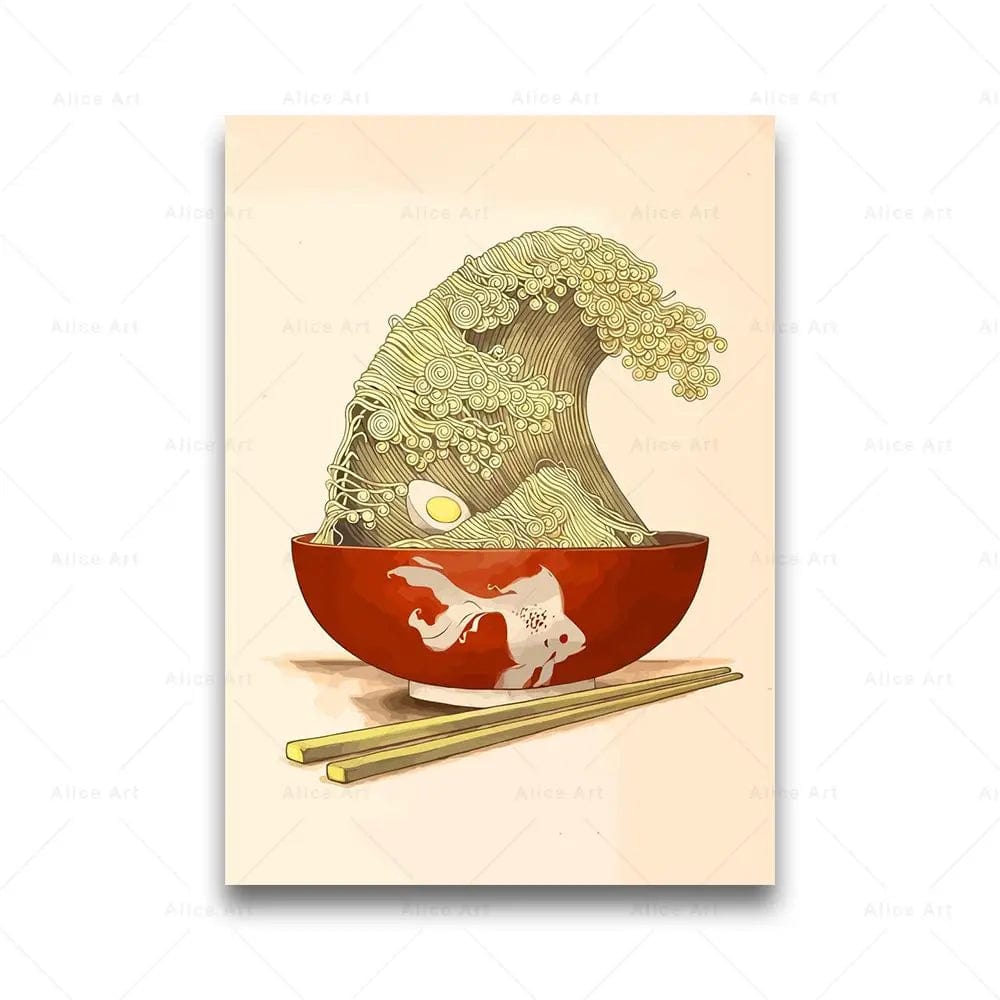 Canvanation 4 / 30x40cm Japonais Nourriture Poster Sushi Ramen Thé