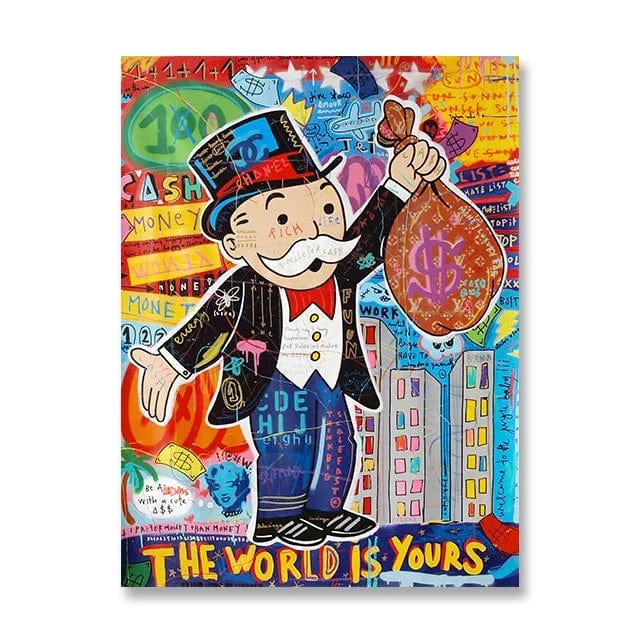 Canvanation 10 / 50x70cm Affiche Moderne Monopoly Alec Pop Art
