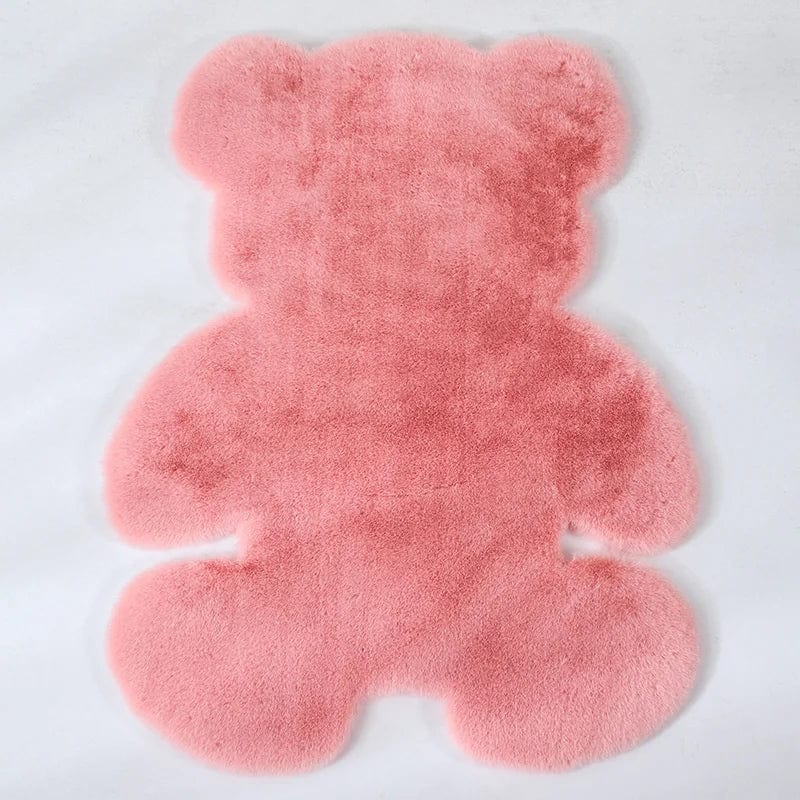 Canvanation Rose / 75cmx105cm Tapis De Chambre - En forme D'ours