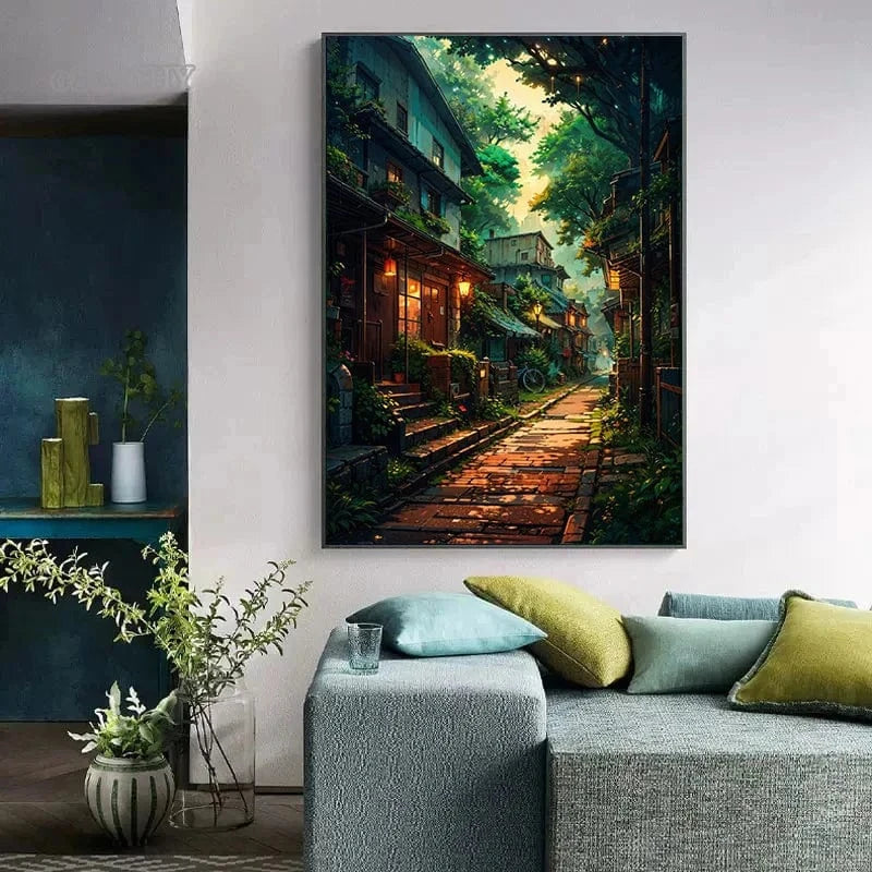 Canvanation Affiche Paysage Japonais De Rue