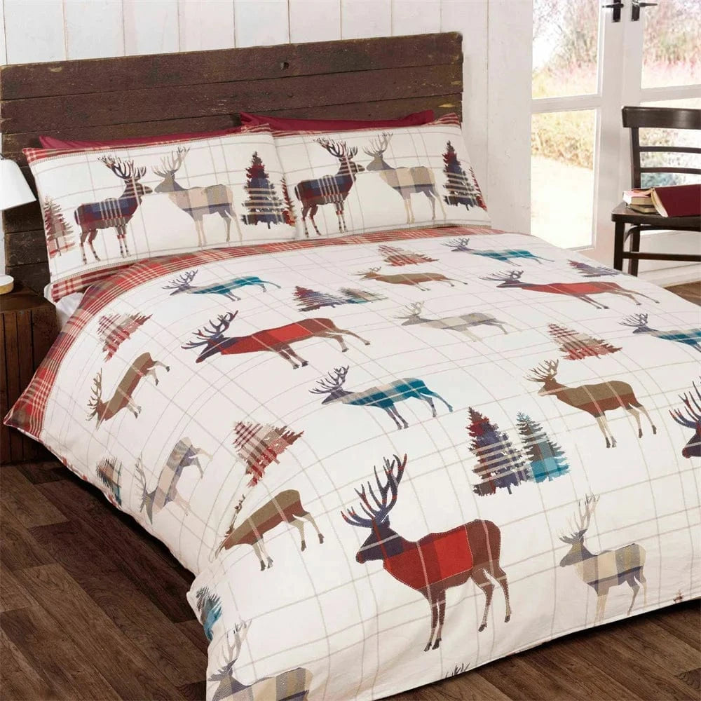 Canvanation C / EU 220x230cm 3PCS Housse De Couette - Merry Christmas Noel Rênes