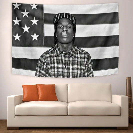 Canvanation black / 120x180cm Tapisserie Asap Rocky