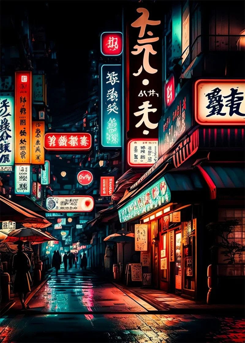 Canvanation 3 / 30x40cm Affiche Pop Art Neon Japon Tokyo Rue