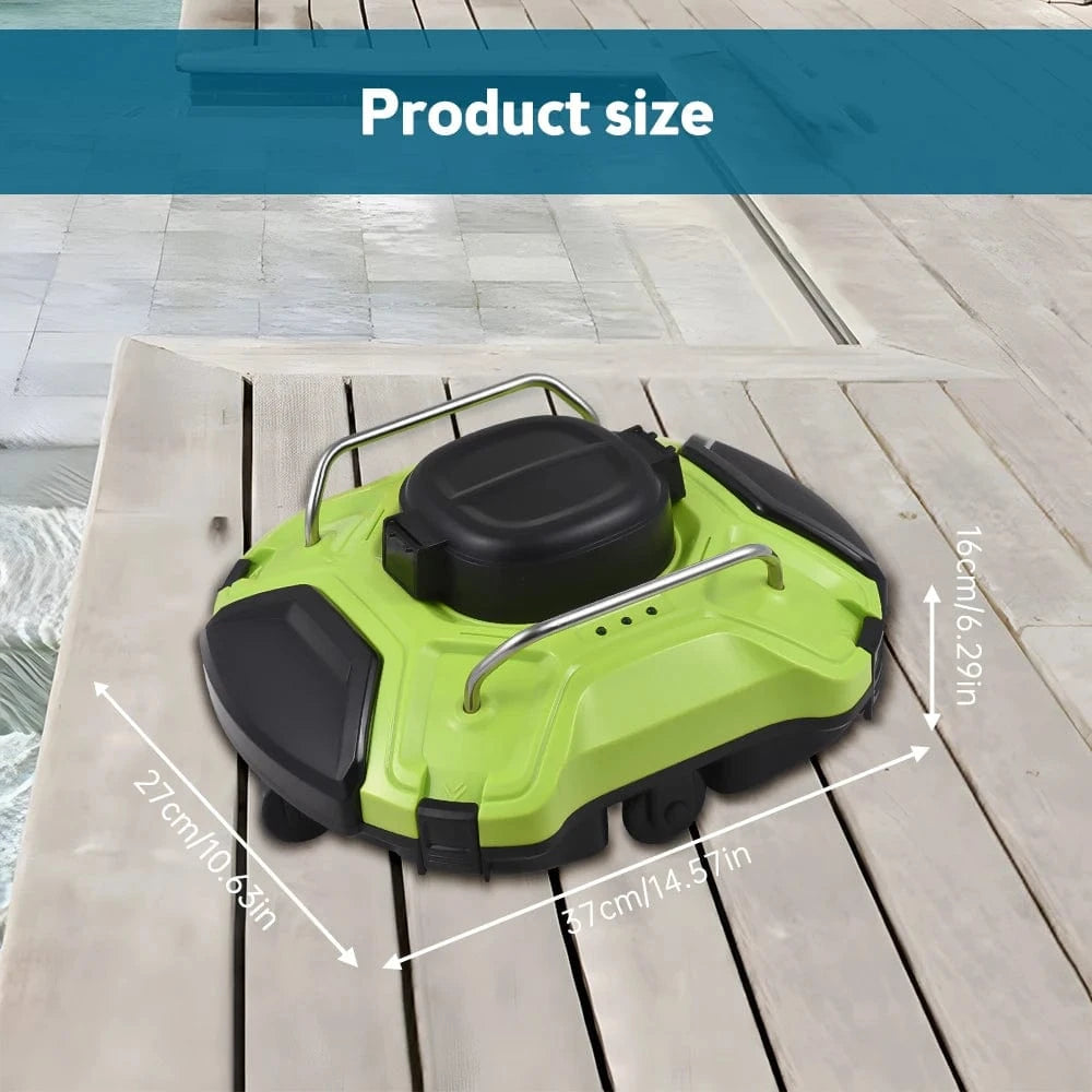 Canvanation Nettoyeur de Piscine Robot Sans Fil - IPX8 Étanchéité, Moteurs à Double Entraînement