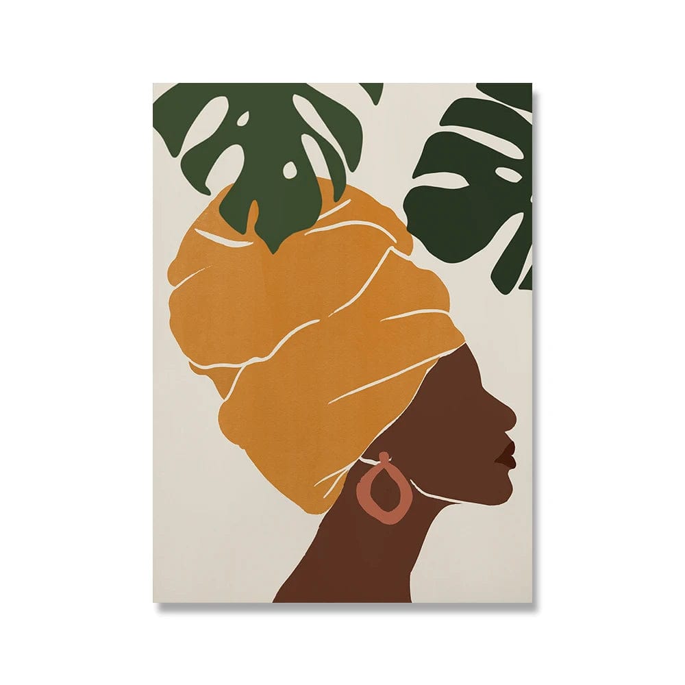 Canvanation 4 / 20x30cm Affiche Femme Africaine Fleurs