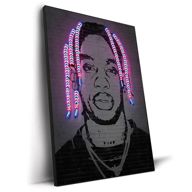 Canvanation Q / 20x30cm Affiche Abstrait Neon Rap Star