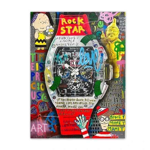 Canvanation Light Grey / 20x30cm Affiche Pop Art Rolex Graffiti