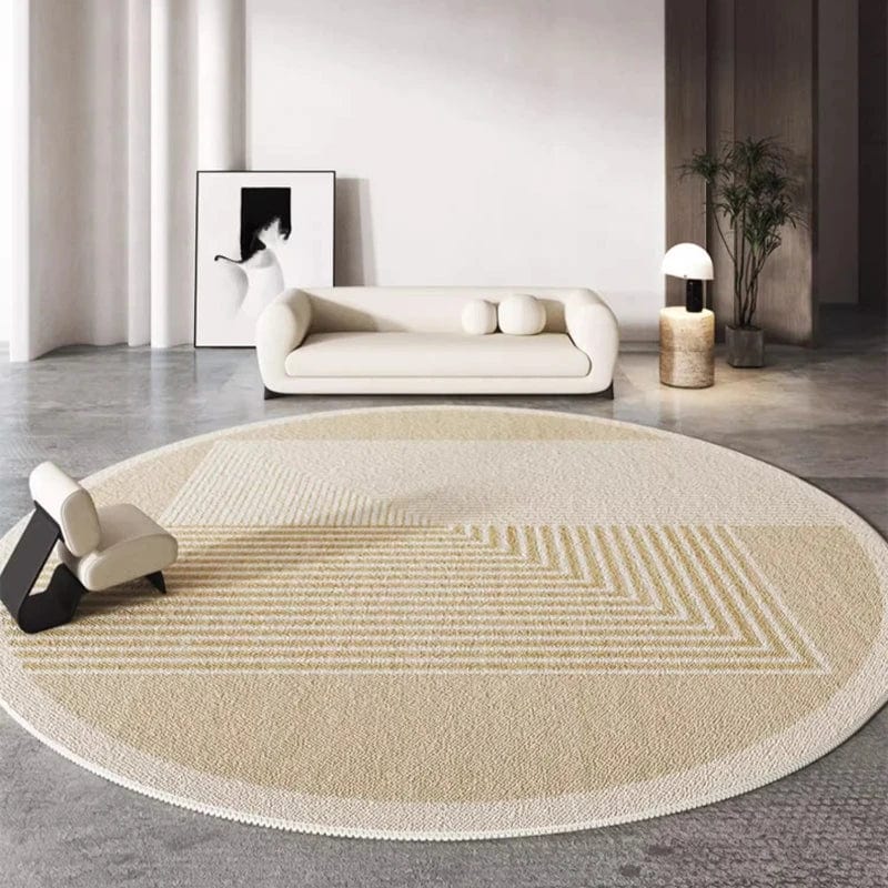 Canvanation Tapis De Salon Rond Beige Salon