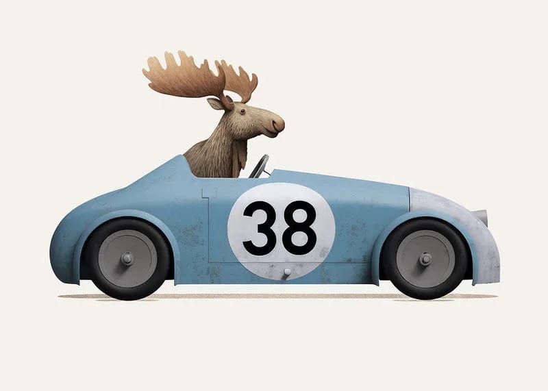 Canvanation B / 40x60cm Affiche Voiture Drôle Anime Animaux