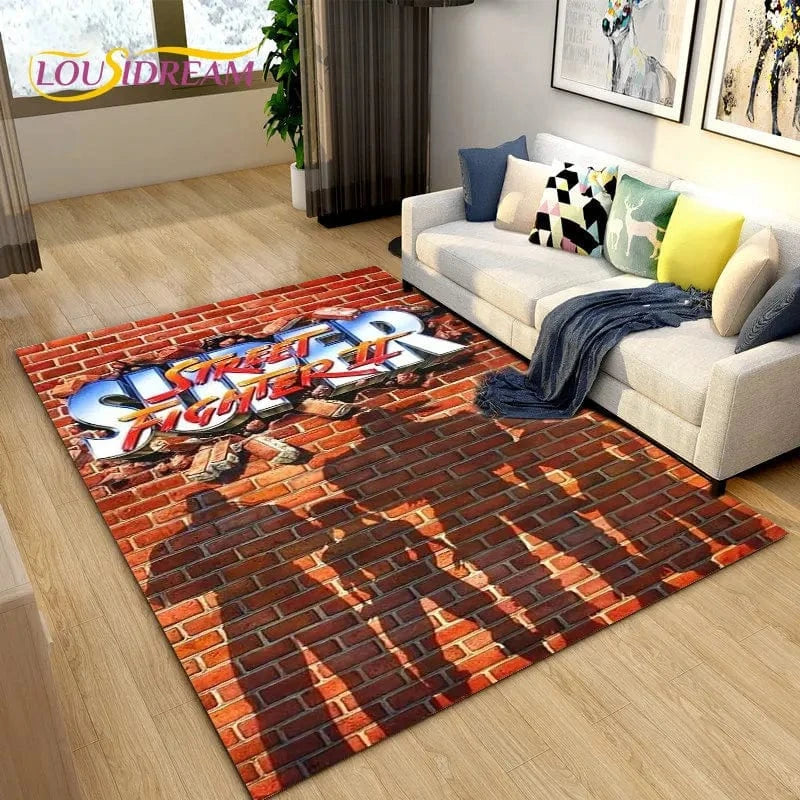 Canvanation Tapis De Chambre - Street Fighter Retro Game Gamer