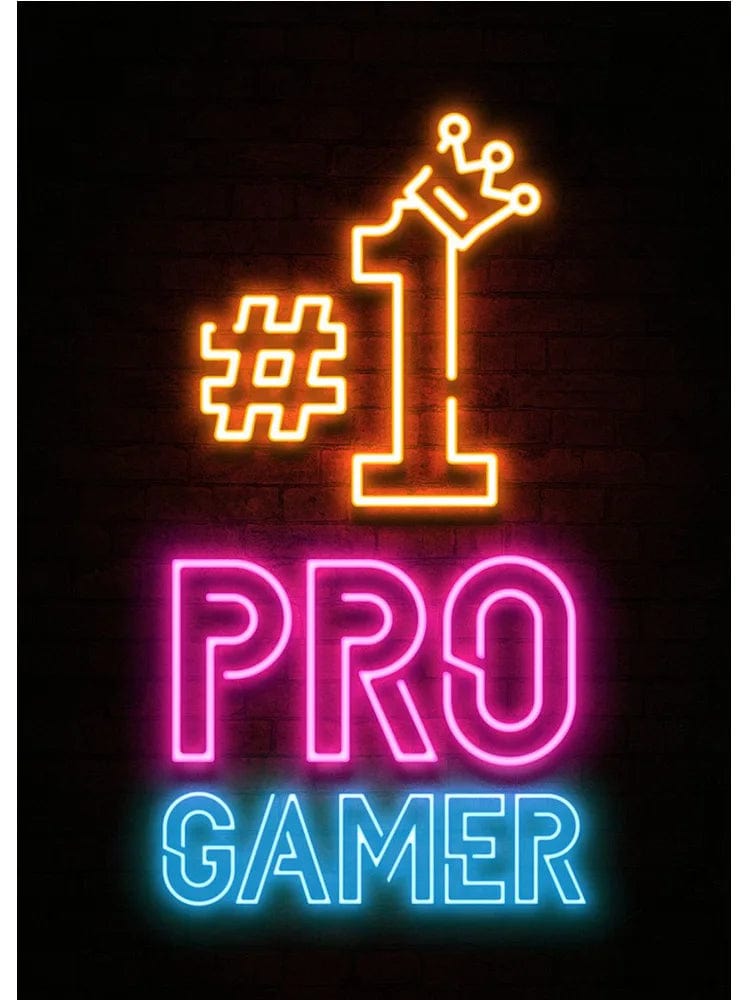 Canvanation E / 30x40cm Affiche Neon Art Gaming Zone