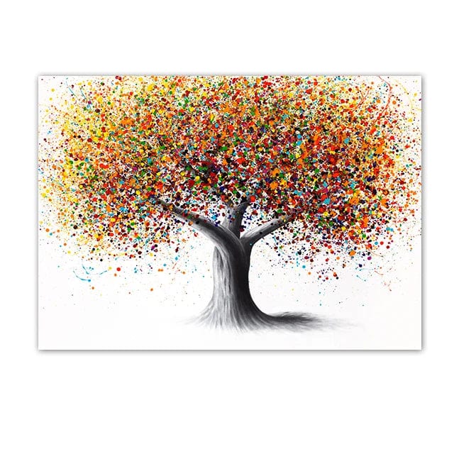 Canvanation Affiche - Arbre De Vie Coloré Gustave Klilmt