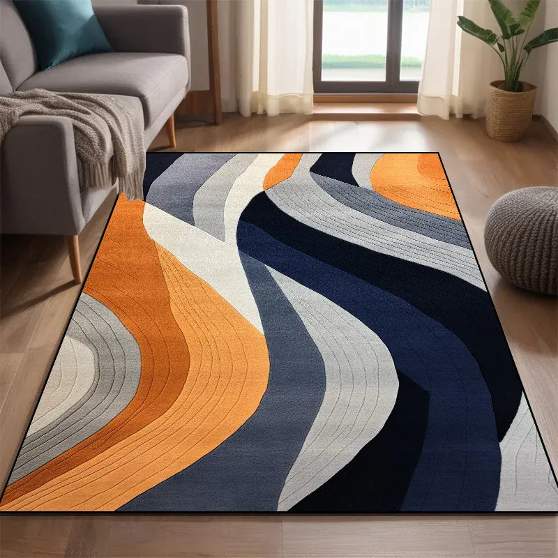 Canvanation XD19-flannel3 / 200x400cm 78.7x157in Tapis De Salon - Moderne Motif Géométrique Wilton