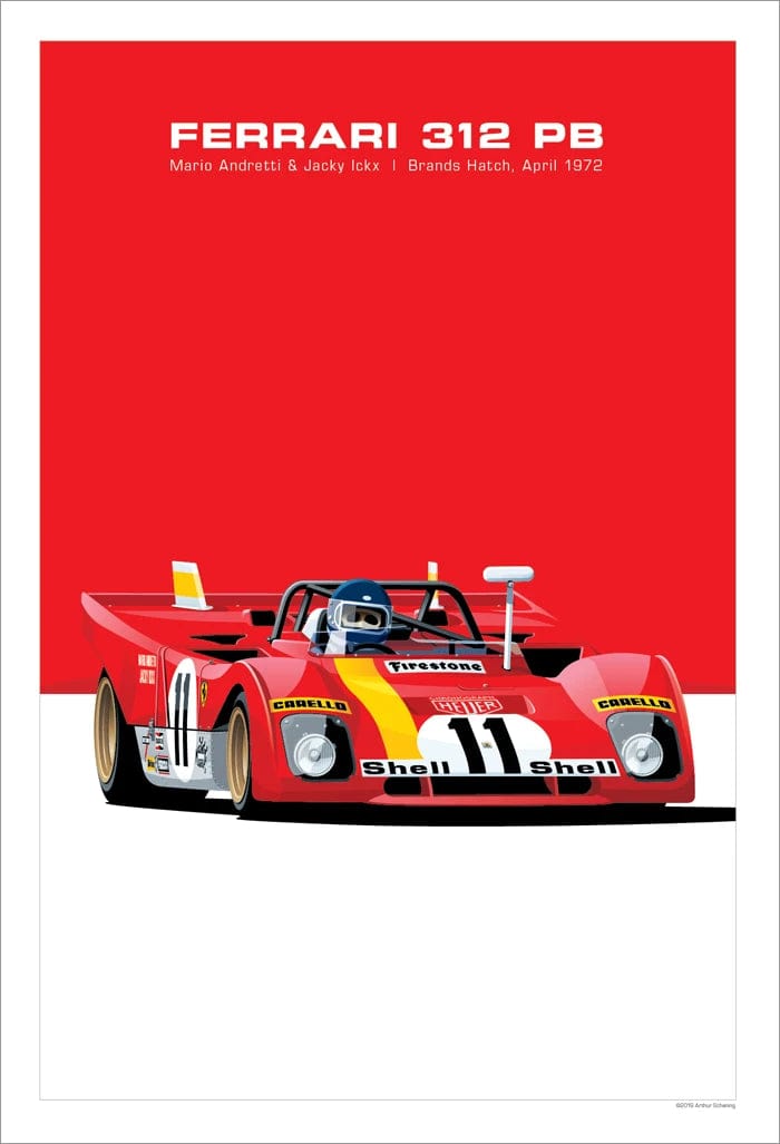 Canvanation 7 / 50x70cm Affiche Retro Voiture GTR