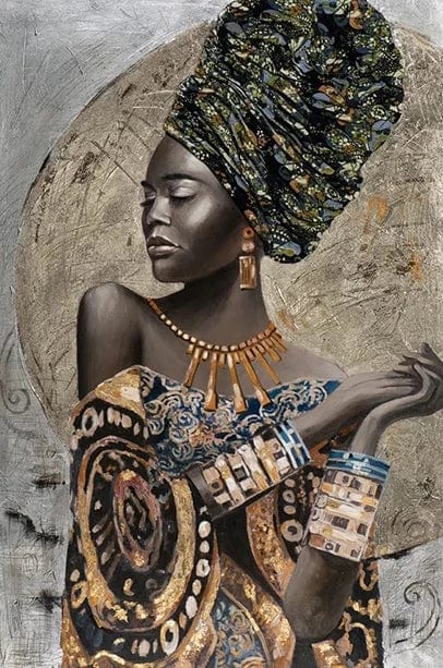 Canvanation M / 20x30cm Affiche Africain Femme Noir