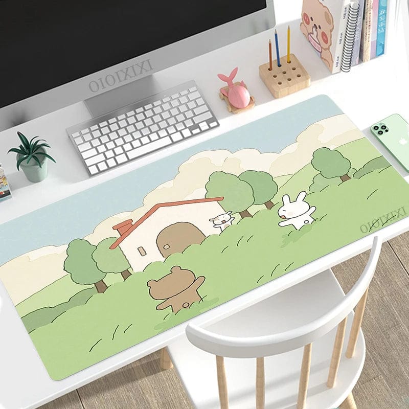 Canvanation 8 / 90x40x2 CM Tapis De Souris  - Cute Lapin Dessin Anime