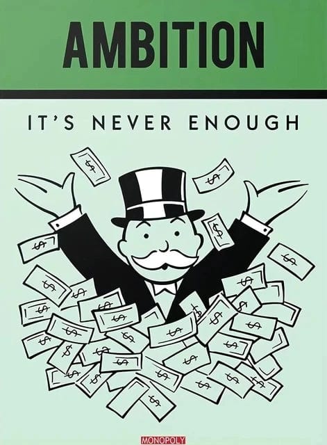Canvanation Light Grey / 20x30cm No Frame Affiche Alec Monopoly Motivation