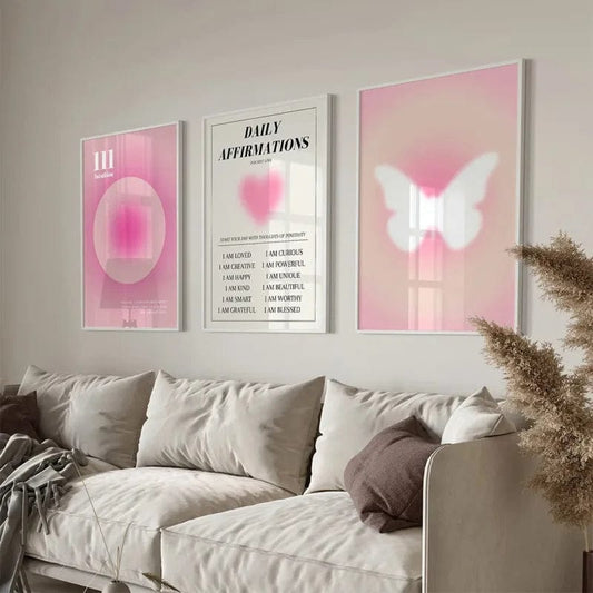 Canvanation Affiche Moderne Minimaliste Affirmation Positif