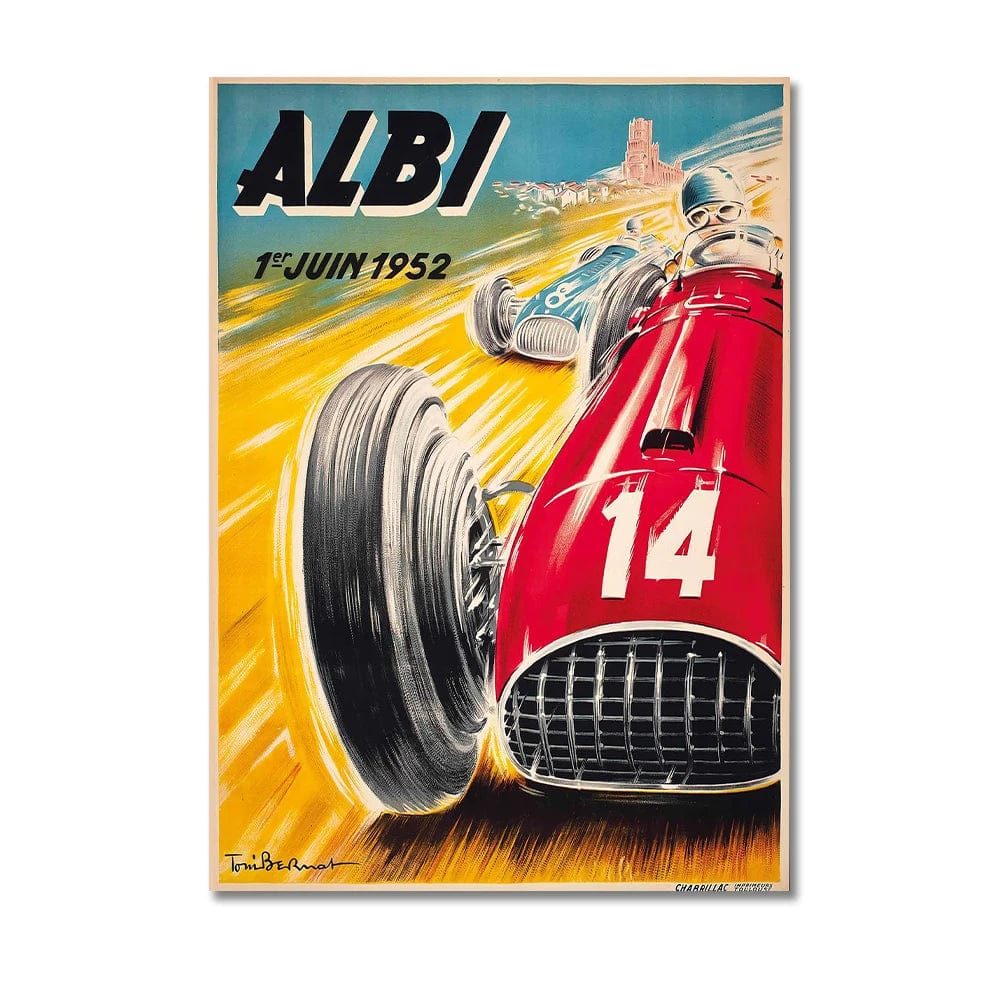 Canvanation X6180 / 40x60cm Affiche Vintage Voiture Monaco Prix F1