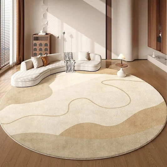 Canvanation WR1981-YD / Diameter 110cm Tapis rectangulaire géométrique – Style minimaliste