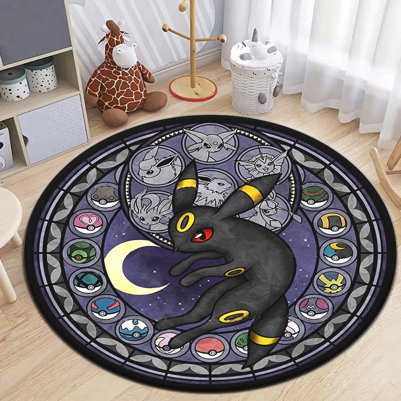 Canvanation Gris / 100cm diametre Tapis De Chambre - Pokémon