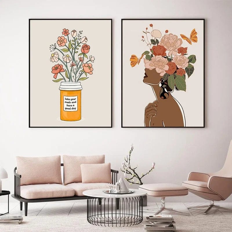 Canvanation Affiche Minimaliste Femme Africaine