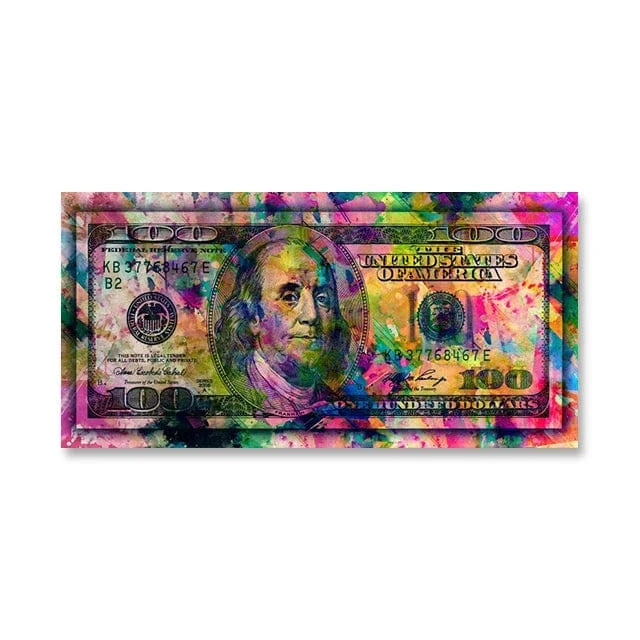 Canvanation SW8719 / 55x110 cm Affiche Pop Art Picsou Billet De Banque