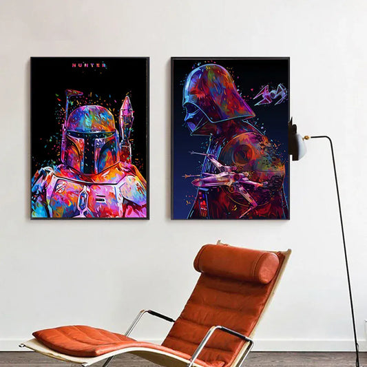Canvanation Affiche - Stars Wars Anime Pop Art