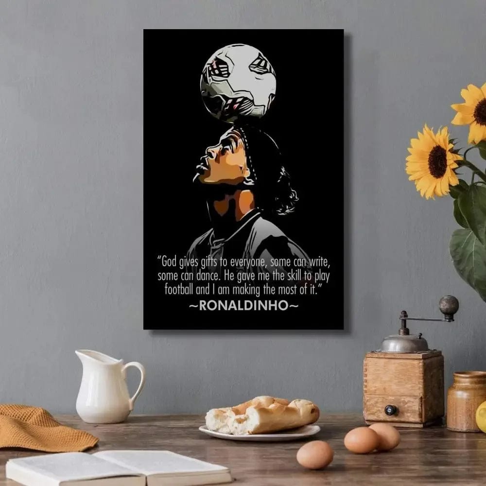 Canvanation 12 / 40x50CM Affiche Football - Ronaldinho