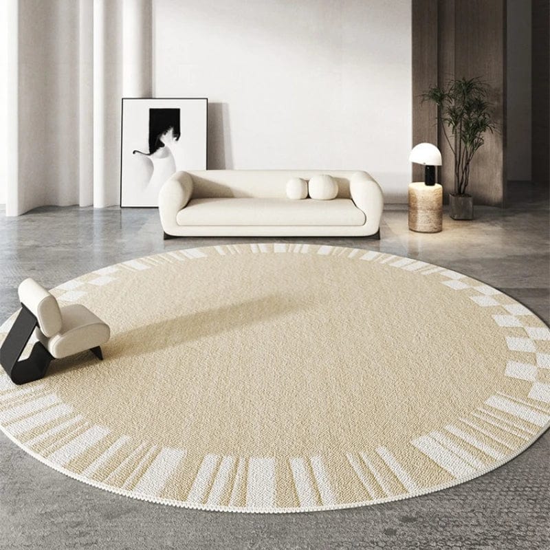Canvanation Tapis De Salon Rond Beige Salon