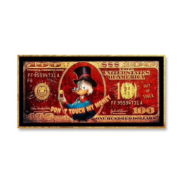 Canvanation SW8711 / 30x60 cm Affiche Pop Art Picsou Billet De Banque