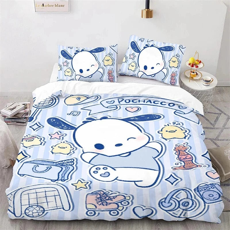 Canvanation S / US 203x228cm 3PCS Housse De Couette - Kawai Hello Kitty