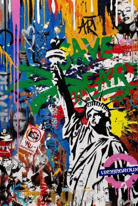 Canvanation PF 3006 / 60X90cm Sans Cadre Poster Street Art Statut De La Liberté