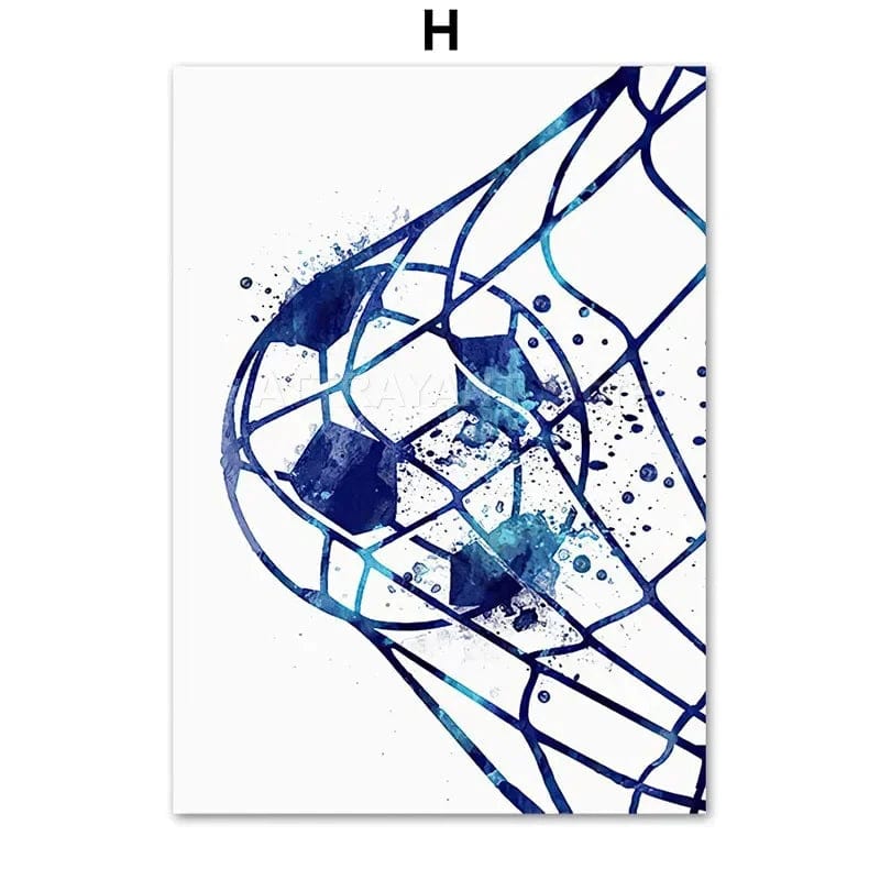 Canvanation H / A4 21X30 cm Affiche Football Bleu