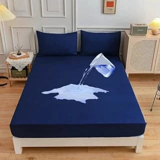 Canvanation Bleu Foncé / 140x200cm Protêge Matelas - Éléa