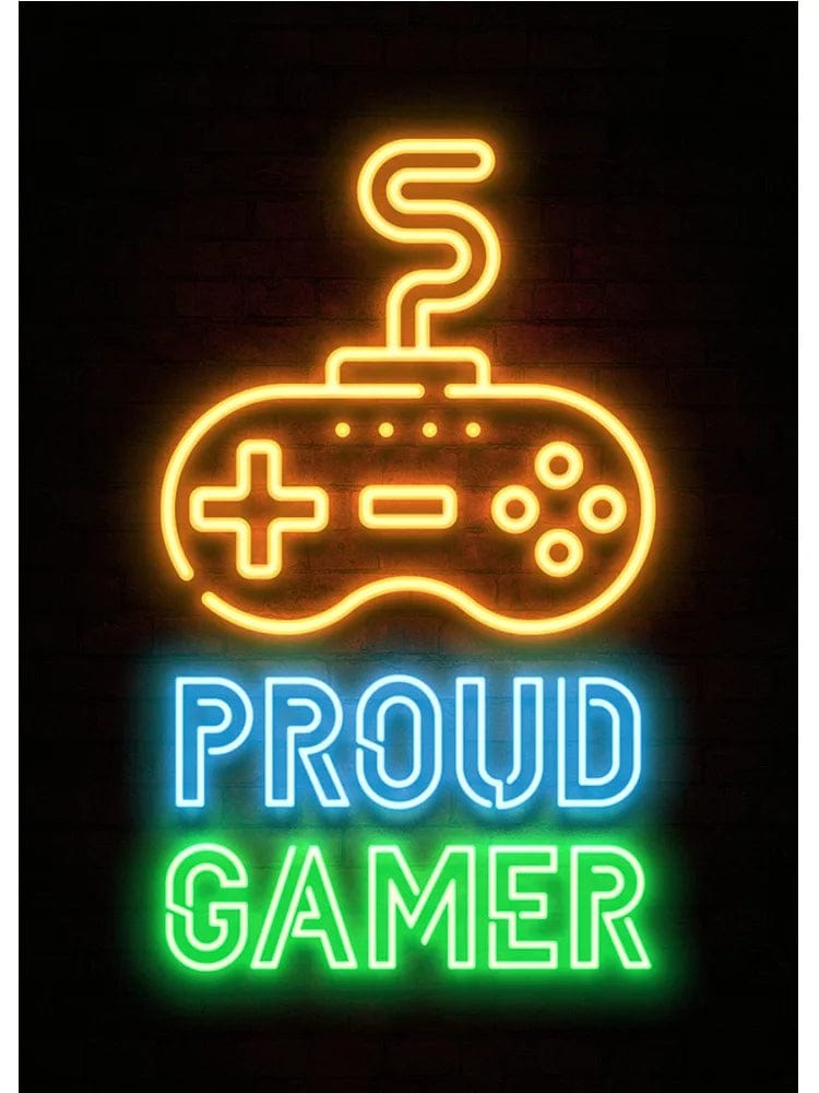Canvanation S / 40x60cm Affiche Neon Art Gaming Zone