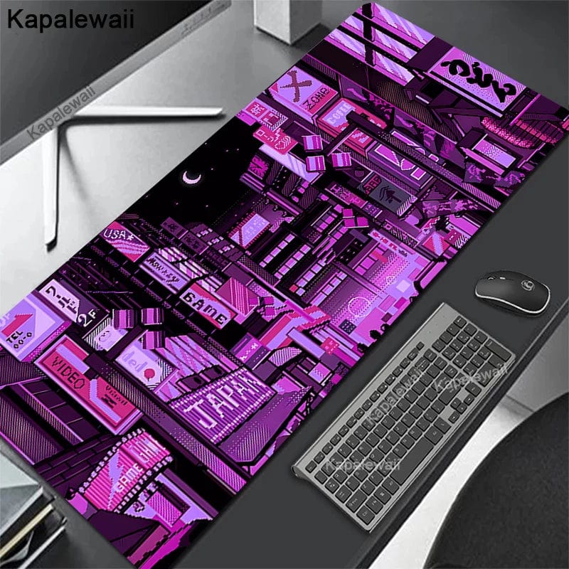 Canvanation Tapis De Souris - Cyberpunk Gaming Ville Tokyo