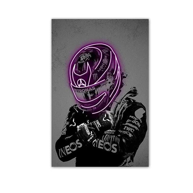 Canvanation 6 / 20x30cm Affiche Casque De Moto Neon