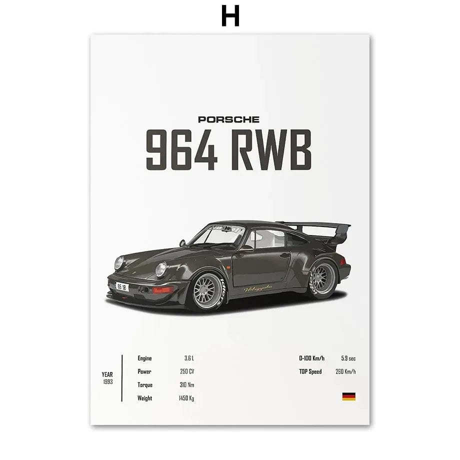 Canvanation H / 40x60cm Affiche Voiture De Sport