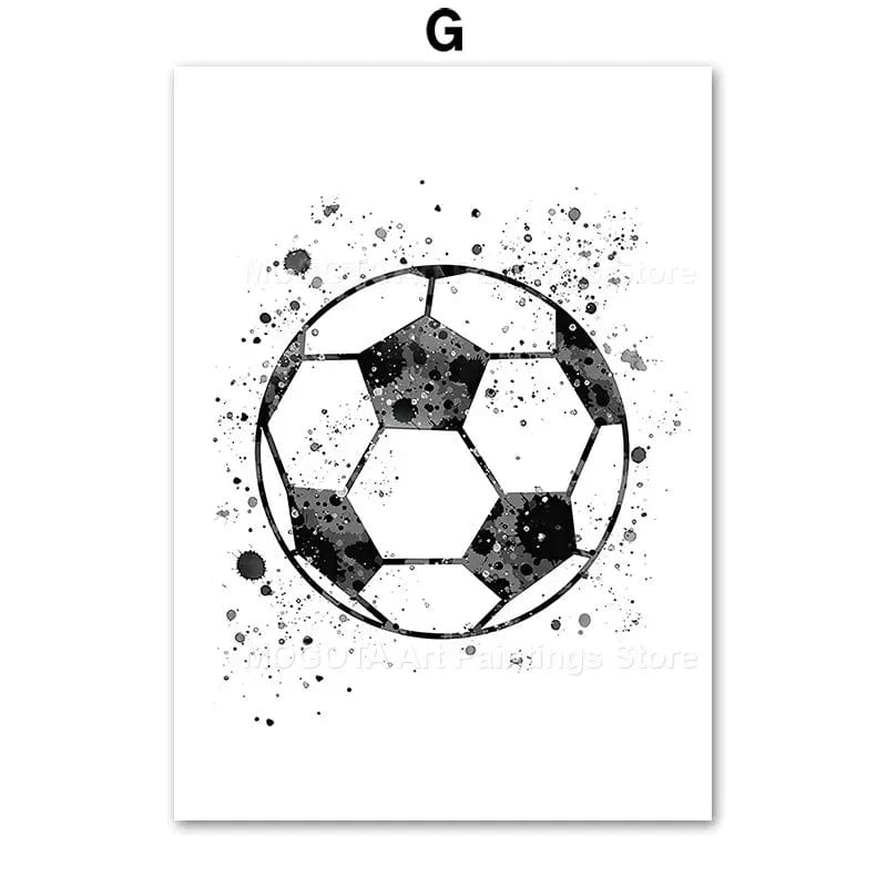 Canvanation G / 40X60 cm Affiche Club De Football - Prénom Personnalisé