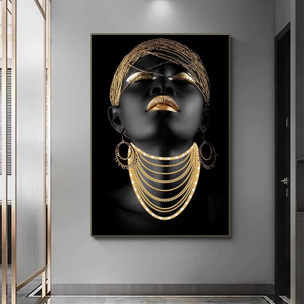 Canvanation Affiche Femme Africaine Noir Coloré