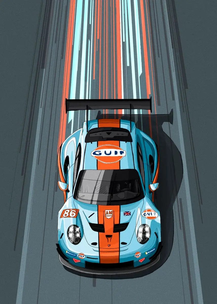 Canvanation 4 / 20X30cm Affiche Voiture Sport Course Formule