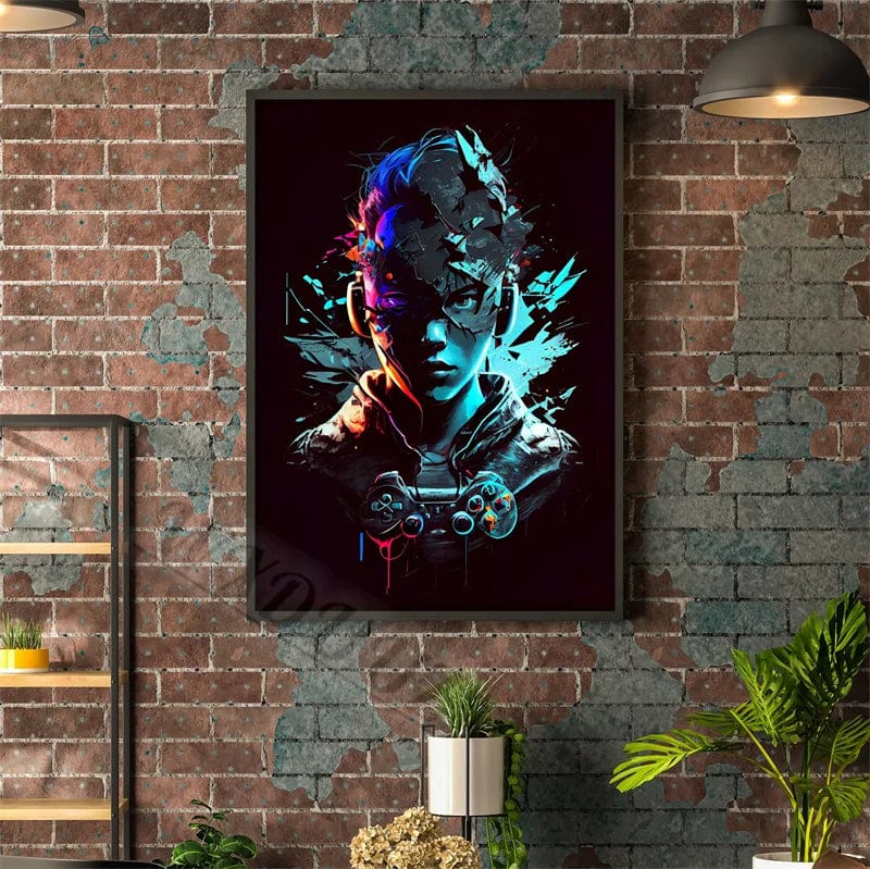 Canvanation 19 / 50x70cm Affiche Chambre 80s Coloré Punk Neon Gaming