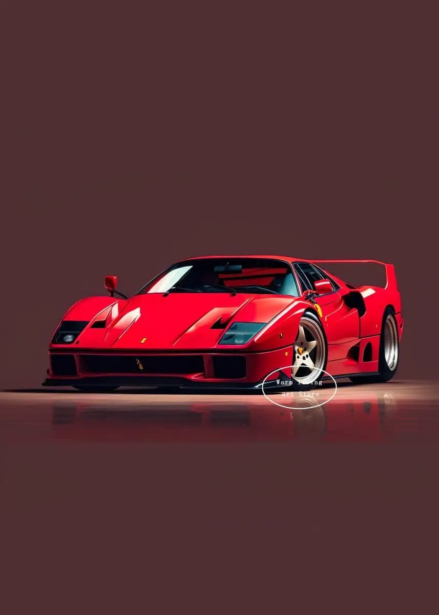 Canvanation 7 / 30x40cm Affiche Voiture De Sport Rouge Ferraris