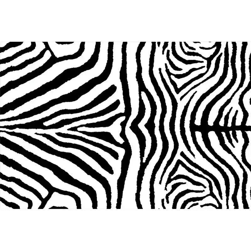 Canvanation E / 160x230cm Tapis De Chambre - Noir Et Blanc Géométrique