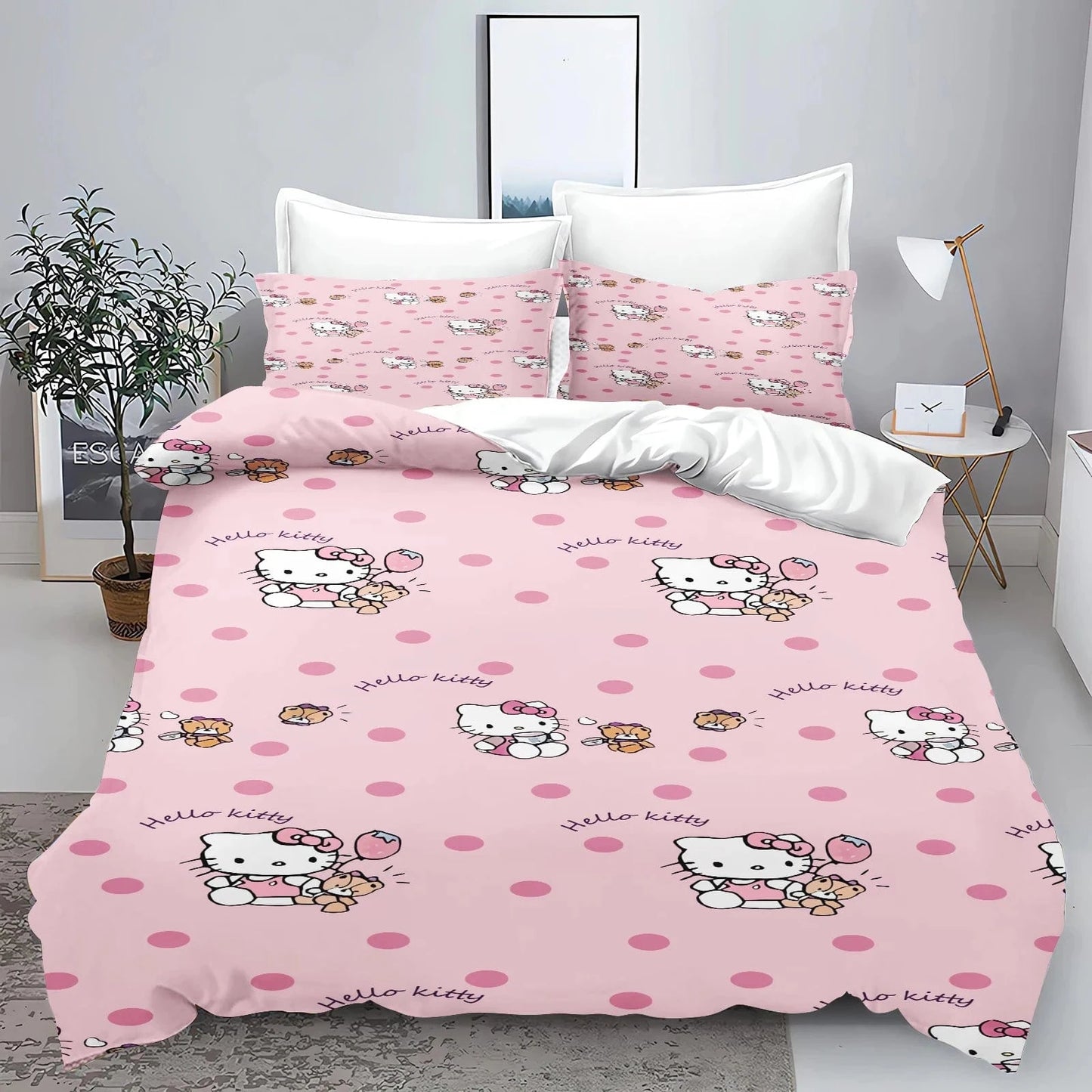 Canvanation 4 / 135x200cm Housse De Couette - Hello Kitty 3D