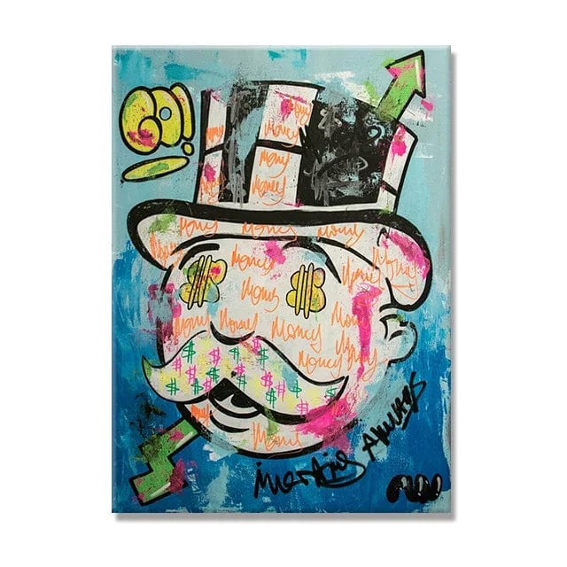 Canvanation green / 40x60cm Affiche Monopoly Vintage Pop Art