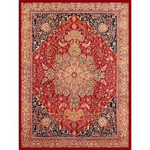 Canvanation Lint-free20 / 140x200cm 55x78.7in Tapis Berbère rectangulaire rétro moderne – Impression 3D, antidérapant & absorbant