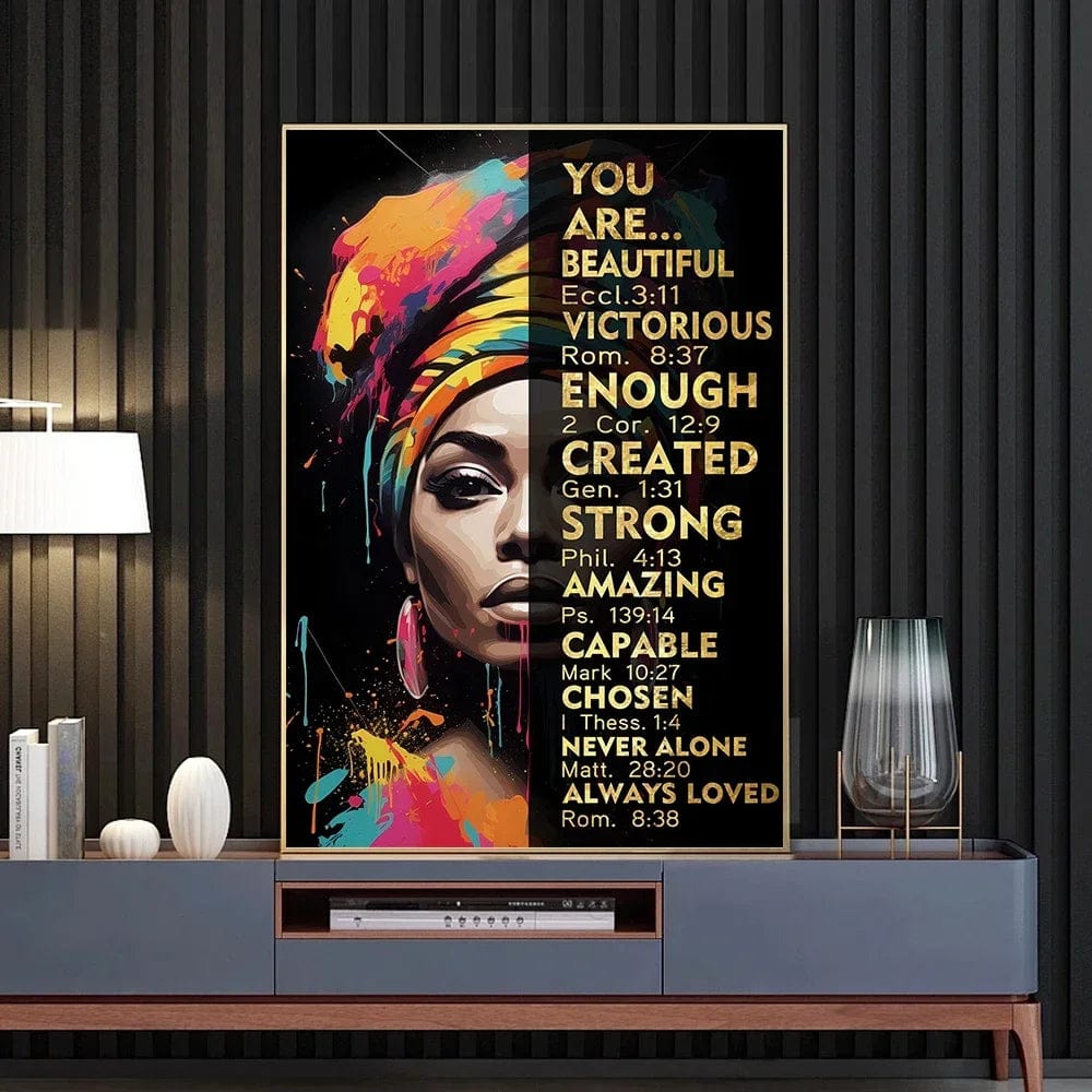 Canvanation Affiche Citation You Are Beautiful Africaine