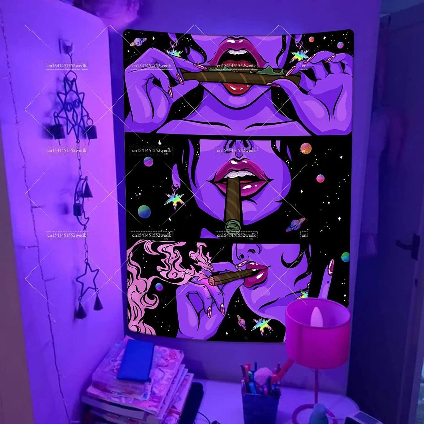 Canvanation GGT188 / 200x150cm Tapisserie UV de fille qui tripe